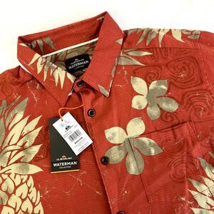 New Quicksilver Waterman Pineapple Bay Woven SS Shirt Comfort Men's Size Medium